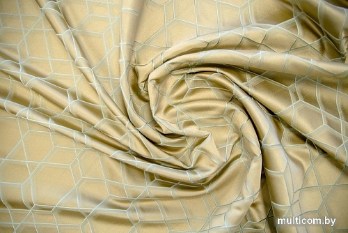 Комплект штор Decoretto Урбан пустыня УП-K3 2.5x2.6 м (золотистая ткань с геометрическим рисунком, 2 шт)