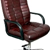 Офисное кресло Деловая обстановка Атлант Хром ХН кожа люкс (коричневый)