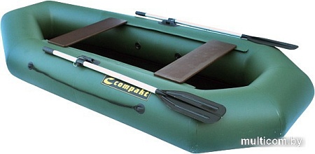 Гребная лодка Leader Компакт-240 ФС (зеленый)