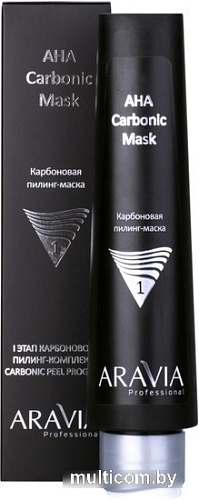 Aravia Маска для лица гелевая Professional Карбоновая пилинг-маска AHA Carbonic Mask (100 мл)