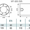 Вытяжной вентилятор CATA MT-100 T
