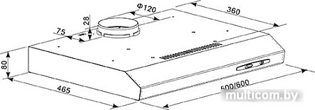 Кухонная вытяжка Oasis PO-60S (A)