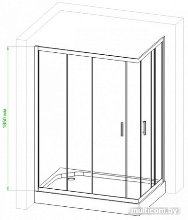 Душевой уголок Royal Bath RB9100HPD-T-CH 100x90