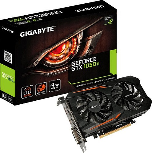 Видеокарта Gigabyte GeForce GTX 1050 Ti OC 4GB GDDR5 GV-N105TOC-4GD (rev. 1.2)
