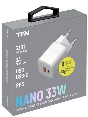 Сетевое зарядное TFN WCRPD21 PD 33W (белый)