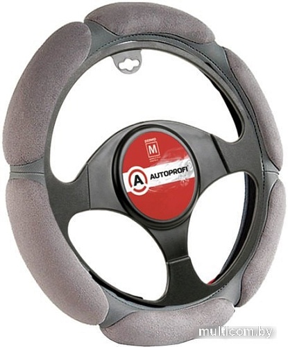 Оплетка на руль Autoprofi SP-5026 L.GY (M) (серый)