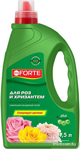 Удобрение Bona Forte Для всех сортов роз и хризантем BF21040121 1.5 л