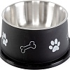 Миска ZooZooZoo Лапки и косточки SWT-6017-800/black (черный)