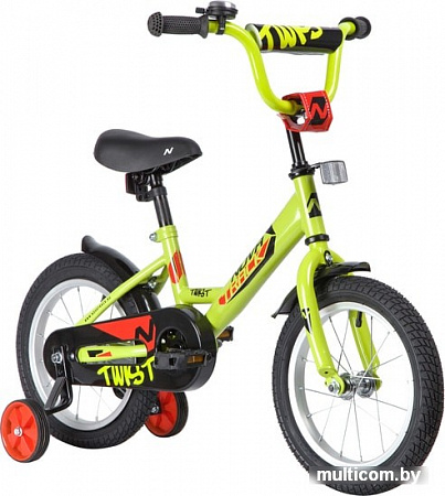 Детский велосипед Novatrack Twist New 14 141TWIST.GN20 (зеленый/черный)