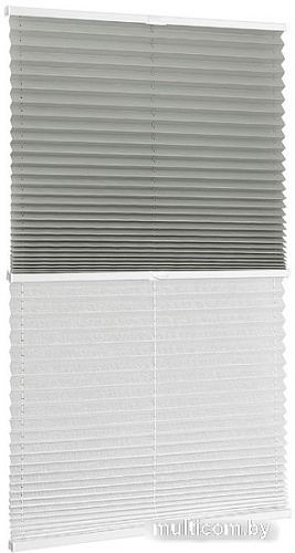 Плиссе Delfa Basic Uni СПШ-3111/3504 Basic Transparent (57x215, серый/белый)