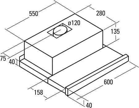 Кухонная вытяжка CATA TF-5260 WH/L 02034501
