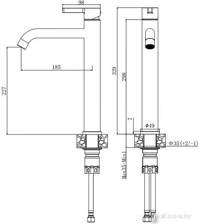 Смеситель Voda Vessel VSL25B