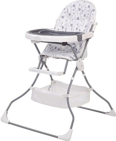 Стульчик для кормления Polini Kids Disney Baby 252 (звезды, белый/серый)