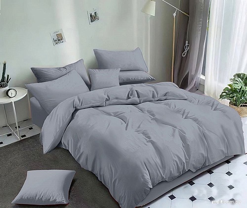 Реноме Евро Оливковая коллекция на резинке 160x200 Благор серый 15-4304 (поплин)