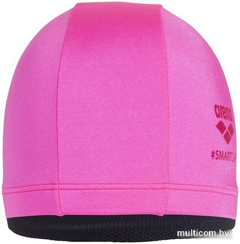 Шапочка для плавания ARENA Smartcap junior 004410 100 (розовый/черный)