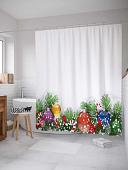 Шторка-занавеска для ванны JoyArty Заснеженные игрушки sc_19401