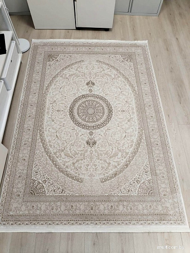 Ковер для жилой комнаты Radjab Carpet Арвен Прямоугольник PR51A 12001RK (2.4x3.4, Cream)