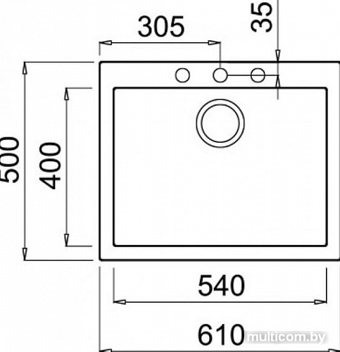 Кухонная мойка Elleci Quadra 110 Undermount Nero G54