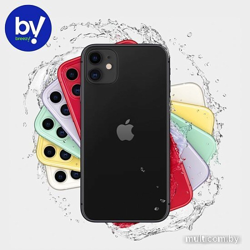 Смартфон Apple iPhone 11 64GB Воcстановленный by Breezy, грейд C (черный)