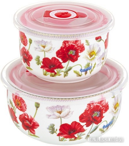 Набор салатников Elan Gallery Маки 420500