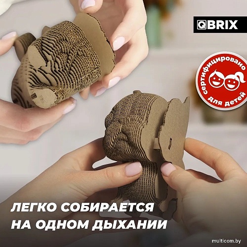 3Д-пазл QBRIX Три щенка 3D 20042