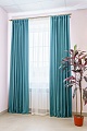 Комплект штор Decoretto Нубук НЯБ-K28 2.25x2.5 м (бирюзовый, 2 шт)