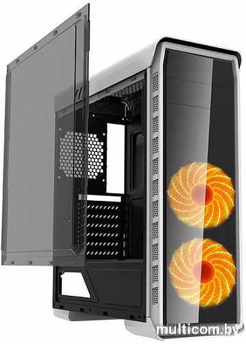 Корпус GameMax 9503X Elysium (белый, голубая подсветка)