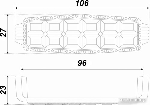 Ручка мебельная Boyard Belle RS122MAB.4/96/Bg