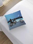 Чехол на подушку JoyArty На мотоцикле под луной sl_17786