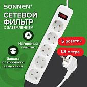 Сетевой фильтр Sonnen SPW-185 513653 (5 розеток, 1.8м)