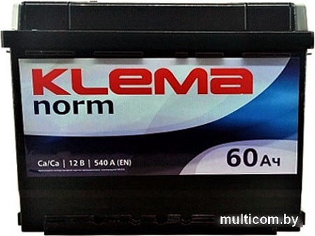 Автомобильный аккумулятор Klema Norm 6CТ-60А3(0) (60 А·ч)
