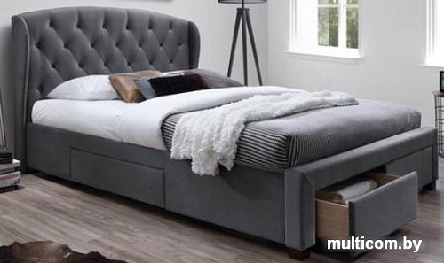 Кровать Halmar Sabrina 160x200 (серый)