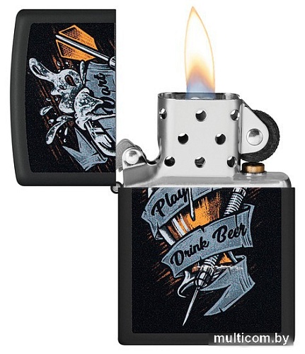 Зажигалка Zippo Darts Black Matte 48679