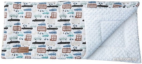 Плед Amarobaby Растем вместе. Трасса 85x95 (коричневый/синий)