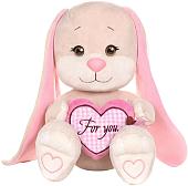Классическая игрушка Jack&Lin Зайка с розовым сердцем JL-051901-25