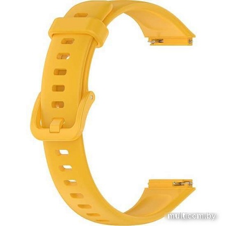 Ремешок Rumi силиконовый для Huawei Band 7 (льняной желтый)