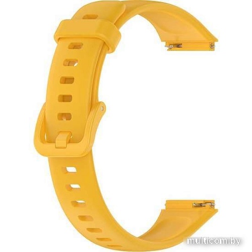Ремешок Rumi силиконовый для Huawei Band 7 (льняной желтый)
