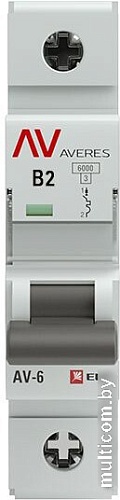 Выключатель автоматический EKF Averes AV-6 1P 2A (B) 6kA mcb6-1-02B-av