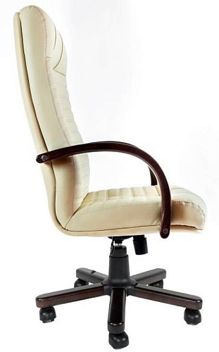 Офисное кресло Деловая обстановка Атлант Экстра кожа люкс (орех/белый)