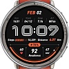 Умные часы Amazfit Active 2 (серебристый, с оранжевым силиконовым ремешком)