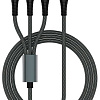 Кабель TFN TFN-C-3IN1-USBC-GR USB Type-A - USB Type-C/Lightning/microUSB (1.2 м, белый)