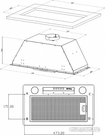 Кухонная вытяжка Korting KHI 6631 RB
