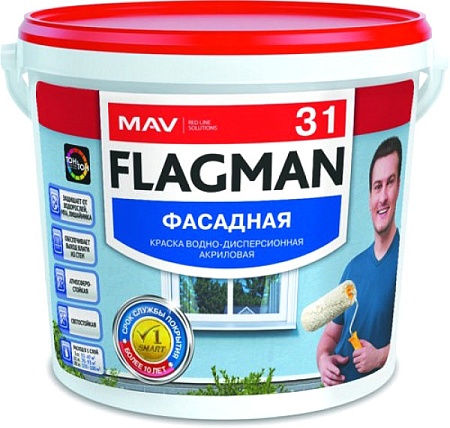 Краска Flagman ВД-АК-1031 3л (белый)