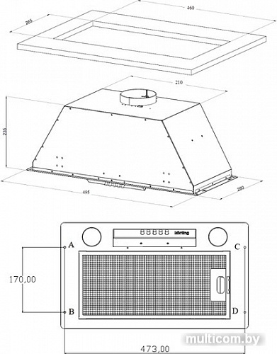 Кухонная вытяжка Korting KHI 6631 RB