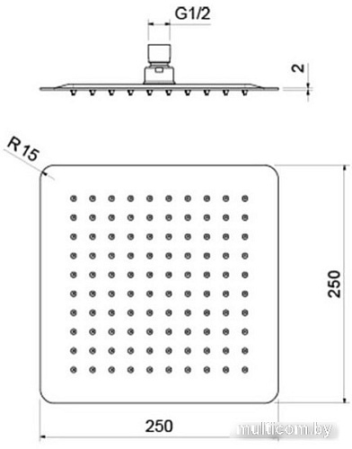 Душевая лейка Aquatek AQ2072MB