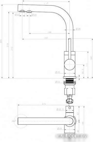 Смеситель Paulmark Essen Es213011-431BR (белый матовый/бронзовый)