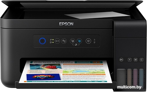 МФУ Epson L4150 (ресурс стартовых контейнеров 7500/6000, чернила 001)