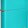 Зажигалка Zippo Classic Flat Turquoise Zippo Logo 49454ZL