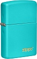 Зажигалка Zippo Classic Flat Turquoise Zippo Logo 49454ZL