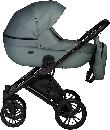 Универсальная коляска Indigo Mio S (2 в 1, 07/шалфей кожа+шалфей)